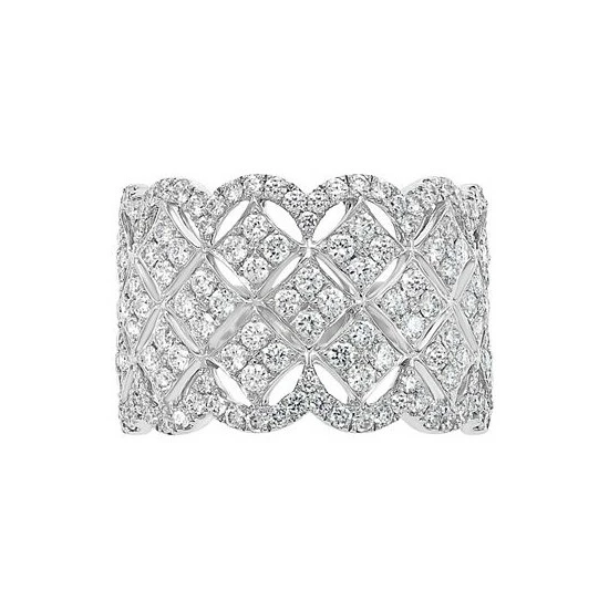 Promo 👍 EFFY Collection EFFY® Diamond Scalloped Edge Statement Ring (1-1/2 Ct. T.w.) In 14k White Gold 🛒 - Image 3