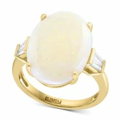 Top 10 🥰 EFFY Collection EFFY® Opal (18 X 13mm) & Diamond (1/4 Ct. T.w.) Ring In 14k Gold 14k Yellow Gold 🥰