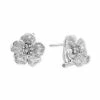 Buy 🎁 EFFY Collection EFFY® Diamond Accent Flower Stud Earrings (1/8 Ct. T.w.) In Sterling Silver 💯
