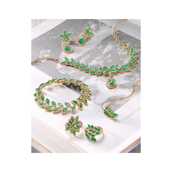 Flash Sale 🛒 EFFY Collection EFFY® Emerald (10-4/5 Ct. T.w.) And Diamond (2-1/2 Ct. T.w.) Tennis Bracelet In 14k Gold 🔥 - Image 5