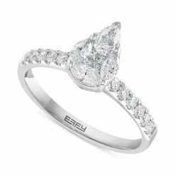 Wholesale ⭐ EFFY Collection EFFY® HEMATIAN Diamond Multi-Cut Teardrop Cluster Engagement Ring (3/4 Ct. T.w.) In 18k White Gold ⌛