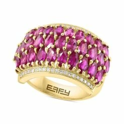 Wholesale ⭐ EFFY Collection EFFY® Ruby (5 Ct. T.w.) & Diamond (1/6 Ct. T.w.) Statement Ring In 14k Gold 😀