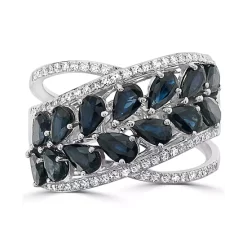 Promo 🎉 EFFY Collection EFFY® Diamond Crossover Ring (1/6 Ct. T.w.) In Sterling Silver And 14k Gold 🔔