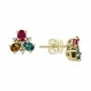Hot Sale 🌟 EFFY Collection EFFY® Multi-Color Tourmaline (1-1/10 Ct. T.w.) & Diamond (1/20 Ct. T.w.) Stud Earrings In 14k Gold 🧨