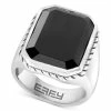 New 😀 EFFY Collection EFFY® Men's Onyx Ring In Sterling Silver 🔥