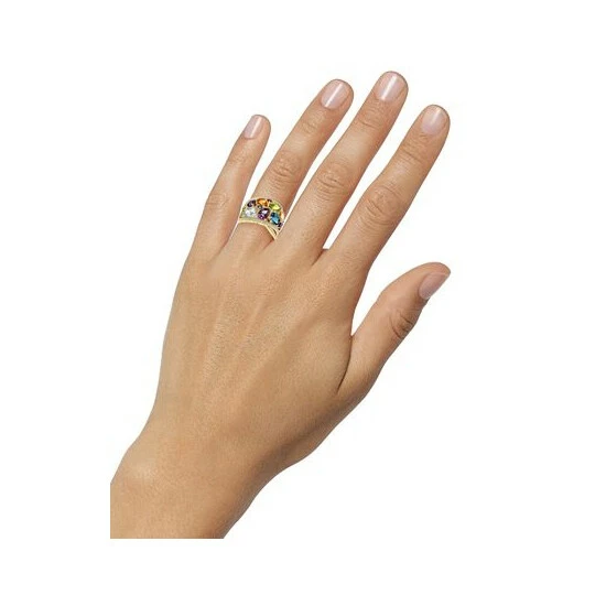 Brand new 🥰 EFFY Collection EFFY® Multi-Gemstone (7-1/4 Ct. T.w.) & Diamond (1/3 Ct. T.w.) Statement Ring In 14k Gold 🎉 - Image 2