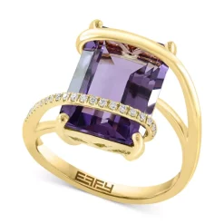 Flash Sale 👍 EFFY Collection Sunset By EFFY® Marquise-Cut Blue Topaz (7-1/10 Ct. T.w.) And Diamond (1/8 Ct. T.w.) Wrap Ring In 14k Gold (Also In Citrine, Lemon Quartz, Green Quartz, Smoky Quartz & Pink Amethyst) 🛒