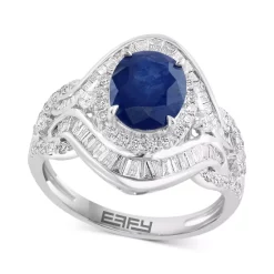 Top 10 ✨ EFFY Collection EFFY® Multi-Gemstone (2-1/4 Ct. T.w.) & Diamond (1/3 Ct. T.w.) Chain Link 18 Statement Necklace In 14k Gold Multi Precious ✔️