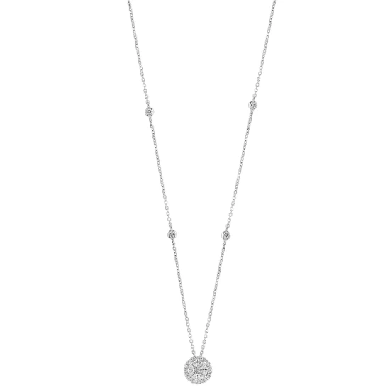 Hot Sale 🔔 EFFY Collection EFFY® Diamond (5/8 Ct. T.w.) 16 Pendant Necklace In 18k White Gold 🤩 - Image 2
