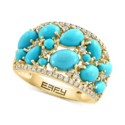 Coupon 🛒 EFFY Collection EFFY® Multi-Gemstone (3-1/10 Ct. T.w.) & Diamond (1/3 Ct. T.w.) Circle 16 Pendant Necklace In 14k Gold Multi Sapphire 😉