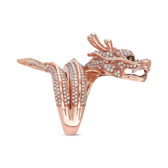 Flash Sale ✨ EFFY Collection EFFY® Diamond Dragon Statement Ring (1-1/3 Ct. T.w.) In 14k Rose Gold 👏 - Image 5