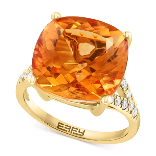 Discount 🌟 EFFY Collection EFFY® Sapphire (1/4 Ct. T.w.) And Diamond (1/6 Ct. T.w.) Evil Eye Ring In 14k White Or Yellow Gold Sapphire/yellow Gold 😀 - Image 3