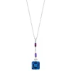 Outlet 💯 EFFY Collection EFFY® Blue Topaz Rope-Framed 18 Pendant Necklace (5/8 Ct. T.w.) In Sterling Silver 😀
