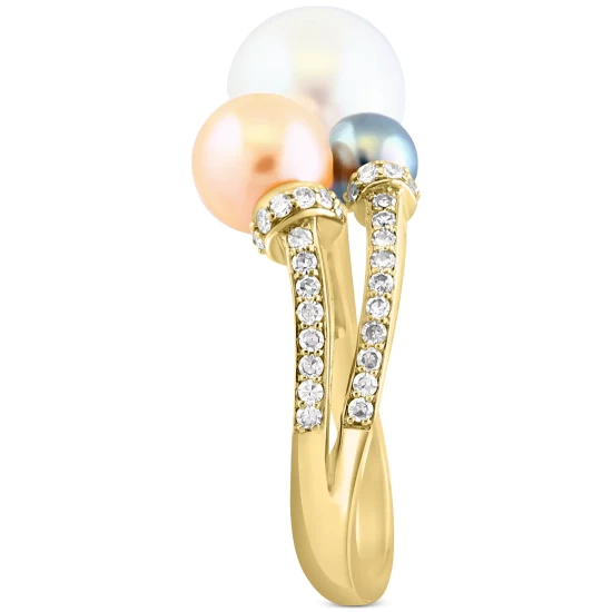 Buy 🔔 EFFY Collection EFFY® Multi-Gemstone Multirow Statement Ring (2-5/8 Ct. T.w.) In Sterling Silver ✨ - Image 2