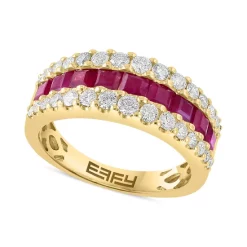 New 🔔 EFFY Collection EFFY® Tsavorite (3/4 Ct. T.w.) & Diamond (1/5 Ct. T.w.) Dragon Statement Ring In 14k Gold 😉