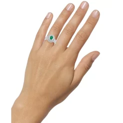 Deals 😉 EFFY Collection EFFY® Emerald (3-3/8 Ct. T.w.) & Diamond (1/6 Ct. T.w.) Statement Ring In 14k Gold ⌛