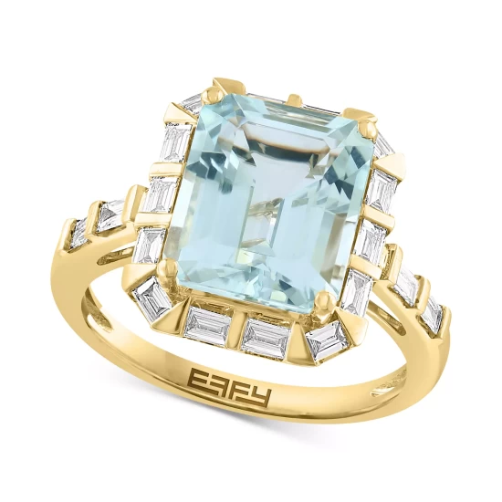 Cheapest ⭐ EFFY Collection EFFY® Multi-Gemstone (2-1/5 Ct. T.w.) & Diamond (1/20 Ct. T.w.) Ring In 14k Gold Multi Stone 🔔