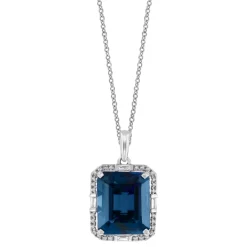 Flash Sale 🛒 EFFY Collection EFFY® Aquamarine (1-1/3 Ct. T.w.) & Diamond (3/8 Ct. T.w.) In 14k White Gold 🎁