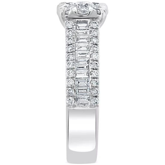 Wholesale ✨ EFFY Collection EFFY® Diamond Halo Baguette Ring (1-1/2 Ct. T.w.) In 14k White Gold 🤩 - Image 6