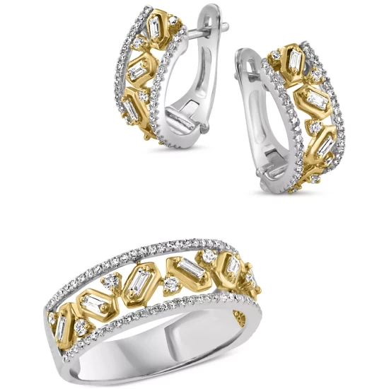 Buy 🎁 EFFY Collection EFFY® Diamond Pavé Heart Stud Earrings (1/5 Ct. T.w.) In Sterling Silver Or 14k Gold-Plated Sterling Silver ✔️ - Image 2