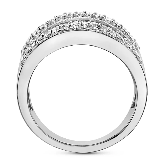 Discount 🌟 EFFY Collection EFFY® Diamond Multirow Statement Ring (1-3/8 Ct. T.w.) In 14k White Gold ❤️ - Image 6