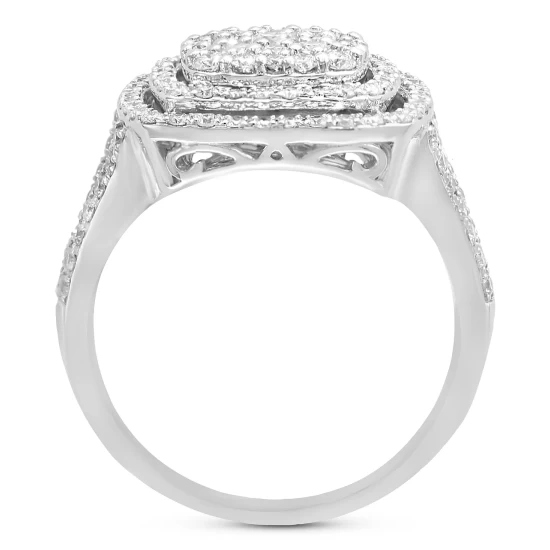 Best reviews of 🔔 EFFY Collection EFFY® Diamond Halo Cluster Ring (1-1/20 Ct. T.w.) In 14k White Gold ⭐ - Image 5