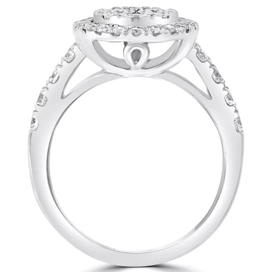 Best reviews of ⭐ EFFY Collection EFFY® Diamond Cluster Halo Ring (7/8 Ct. T.w.) In 14k White Gold 🛒 - Image 6