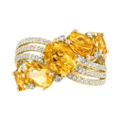 Cheap 😀 EFFY Collection EFFY® Onyx & Diamond (1/3 Ct. T.w.) Statement Ring In 14k White Gold 🔥