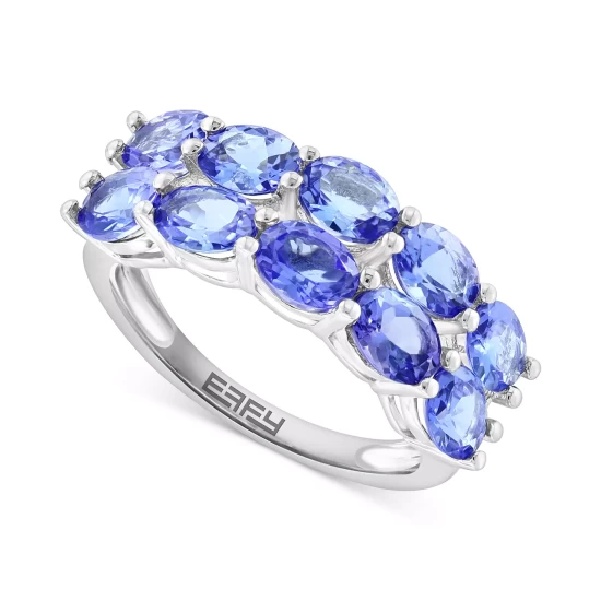 Top 10 😉 EFFY Collection EFFY® Tanzanite Cluster Ring (2-5/8 Ct. T.w.) In Sterling Silver 🛒 - Image 2