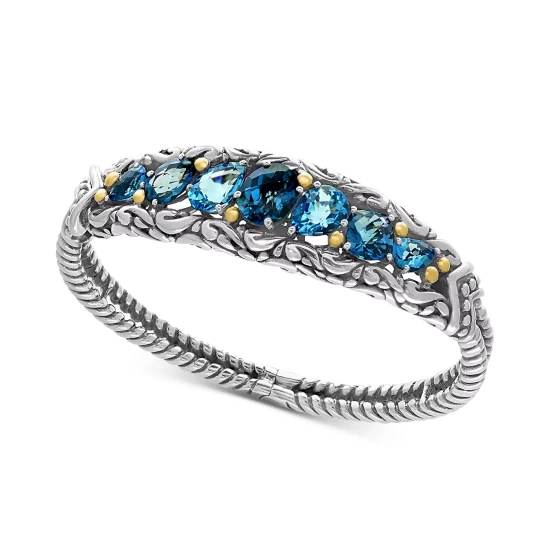 Best reviews of 🌟 EFFY Collection EFFY® Multi-Gemstone (3-1/10 Ct. T.w.) & Diamond (1/3 Ct. T.w.) Halo Cluster Ring In 14k Gold Yellow Gol 🤩 - Image 3