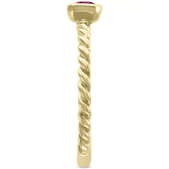 Buy 🔔 EFFY Collection EFFY® Ruby (5/8 Ct. T.w.) Ring In 14k Yellow Gold (Also Available In Emerald) ⌛ - Image 5