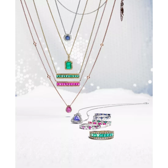 New 🌟 EFFY Collection EFFY® Sapphire (3/4 Ct. T.w) & Diamond (1/4 Ct. T.w) 18 Pendant Necklace In 14K White Gold (Also Available In Emerald And Ruby) Ruby/white Gold 😉 - Image 3