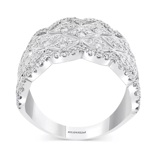 Promo 👍 EFFY Collection EFFY® Diamond Scalloped Edge Statement Ring (1-1/2 Ct. T.w.) In 14k White Gold 🛒 - Image 6