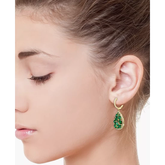 Cheapest 😀 EFFY Collection EFFY® Emerald (3-1/2 Ct. T.w.) & Diamond (3/8 Ct. T.w.) Drop Earrings In 14k Gold 🧨 - Image 3