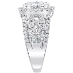 Flash Sale 🤩 EFFY Collection EFFY® Diamond Multirow Bezel Statement Ring (1 Ct. T.w.) In 14k White Gold ✨