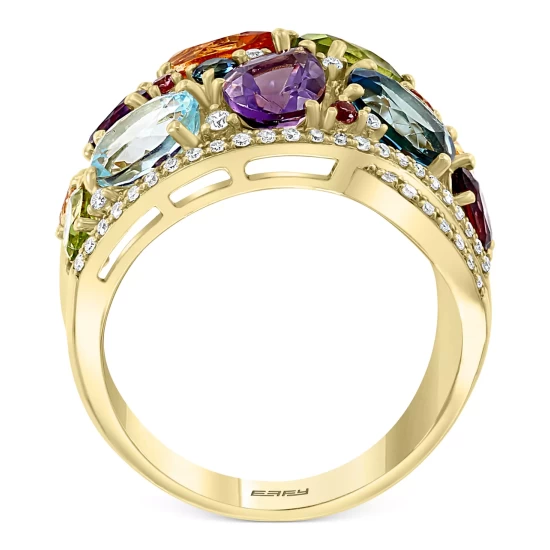 Brand new 🥰 EFFY Collection EFFY® Multi-Gemstone (7-1/4 Ct. T.w.) & Diamond (1/3 Ct. T.w.) Statement Ring In 14k Gold 🎉 - Image 6