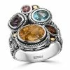 Cheapest 😍 EFFY Collection EFFY® Multi-Gemstone Statement Ring (4-3/4 Ct. T.w.) In Sterling Silver & 18k Gold 🎉
