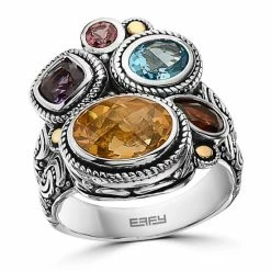 Cheapest 😍 EFFY Collection EFFY® Multi-Gemstone Statement Ring (4-3/4 Ct. T.w.) In Sterling Silver & 18k Gold 🎉