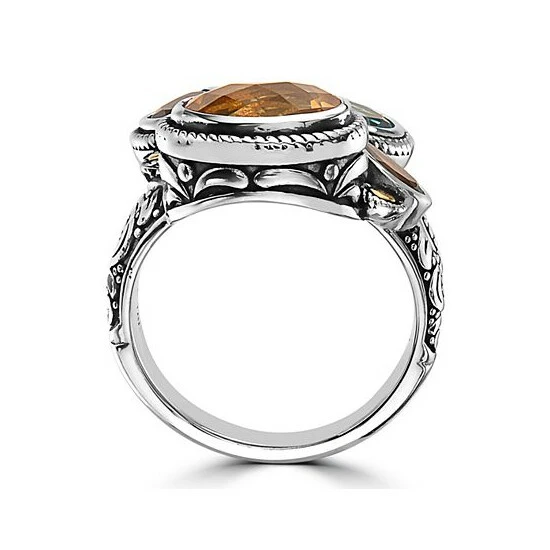 Cheapest 😍 EFFY Collection EFFY® Multi-Gemstone Statement Ring (4-3/4 Ct. T.w.) In Sterling Silver & 18k Gold 🎉 - Image 3