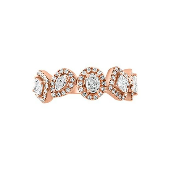 Flash Sale ❤️ EFFY Collection EFFY® Diamond Multi-Cut Halo Ring (7/8 Ct. T.w.) In 14k Rose Gold 🥰 - Image 3