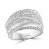 Deals ❤️ EFFY Collection EFFY® Diamond Crossover Statement Ring (1-1/6 Ct. T.w.) In 14k White Gold 🧨