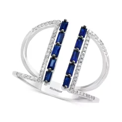 Deals ⭐ EFFY Collection EFFY® Blue & White Topaz Statement Ring (2-3/4 Ct. T.w.) In Sterling Silver ✨