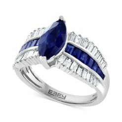 Best reviews of 😍 EFFY Collection EFFY® Sapphire (2-3/8 Ct. T.w.) & Diamond (1/2 Ct. T.w.) Marquise Statement Ring In 14k White Gold 🔥